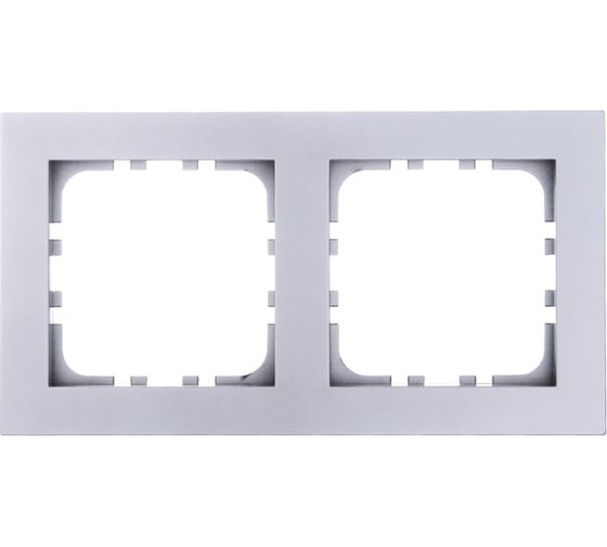 Изображение товара Рамка 2-постовая LK Studio LK80 FLAT серебристый металлик 844203-1