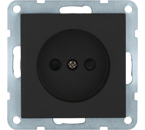 Изображение товара Розетка LK Studio LK80 без заземляющего контакта, со шторками, черный бархат 843308-1