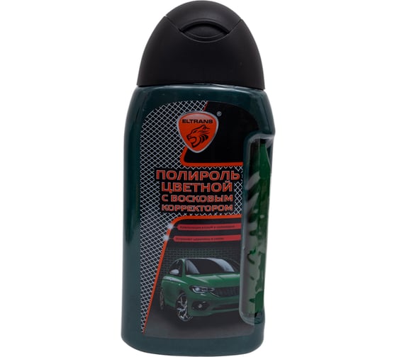 Изображение товара Цветной полироль ELTRANS с восковым корректором царапин, темно-зеленый, ПЭТ флакон, 350 мл EL-0811.11