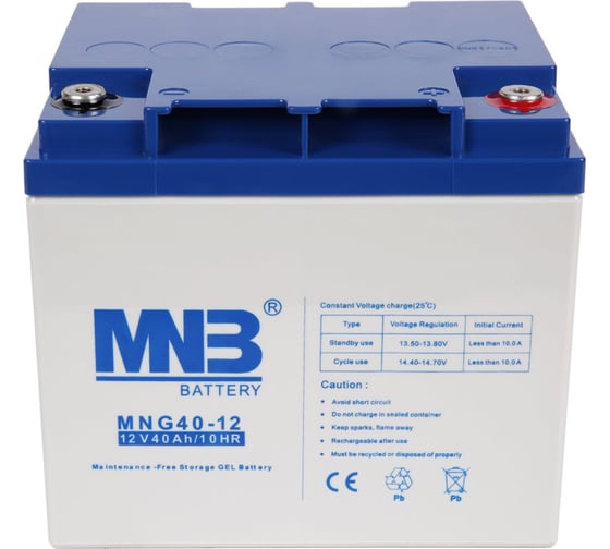 Изображение товара Батарея аккумуляторная АКБ MNG40-12 12В 40Ач MNB MNG40-12
