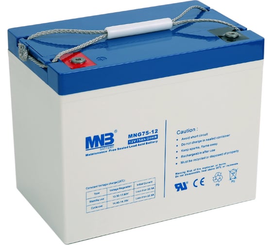 Изображение товара Батарея аккумуляторная АКБ MNG75-12 12В 75Ач MNB MNG75-12