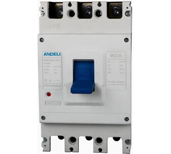 Изображение товара Автоматический выключатель ANDELI ADM3-400L/3P 250A 50kA артикул ADL06-091