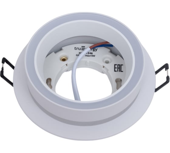 Изображение товара Светильник truEnergy встраиваемый с матовым кольцом под лампу GX53 IP20 круг белый алюминий 21246