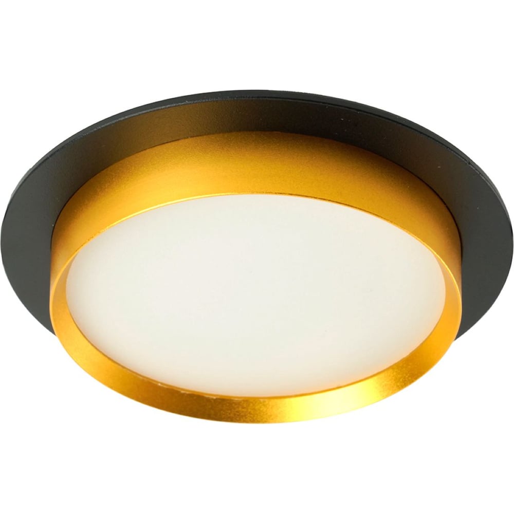 Изображение товара Встраиваемый светильник FERON DL507 потолочный круг черный с золотом GX53 15Вт