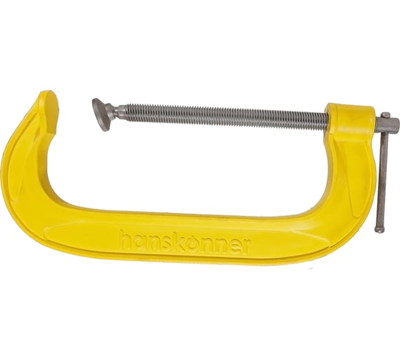 Изображение товара G-образная струбцина Hanskonner 250 мм/10'', чугун, оксидированный винт HK1078-01-250