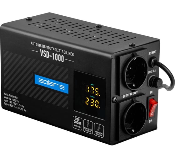 Изображение товара Стабилизатор напряжения SOLARIS VSD-1000 SL4510-2