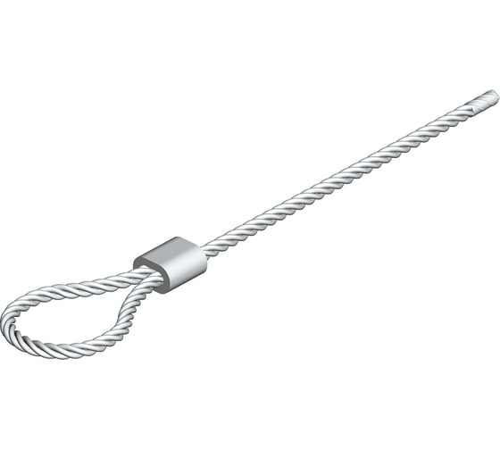 Изображение товара Трос с петлей и зажимом УМС 2 мм, L=1 м T-2-1-Z