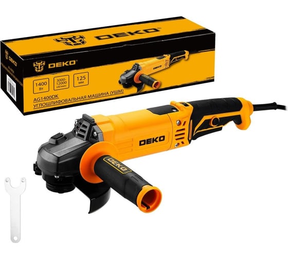 Изображение товара Углошлифовальная машина DEKO (УШМ) AG1400DK, 125 мм, 1400 Вт 083-1027
