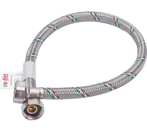Изображение товара Подводка гибкая ВВ (1/2"; 50 см; DN 8; оплётка из нерж. стали) Uni-Fitt 500S2005