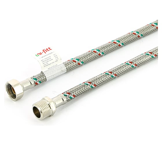 Изображение товара Подводка гибкая НВ (1/2"; 180 см; DN 8; оплётка из нерж. стали) Uni-Fitt 501S2018