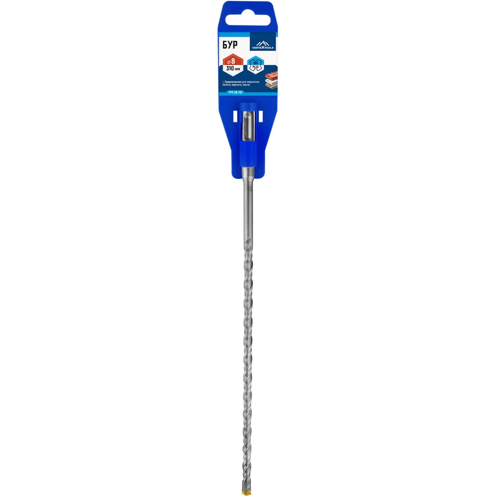 Изображение товара Бур SDS-plus Vertextools 8х310 мм для бетона и камня высокого качества