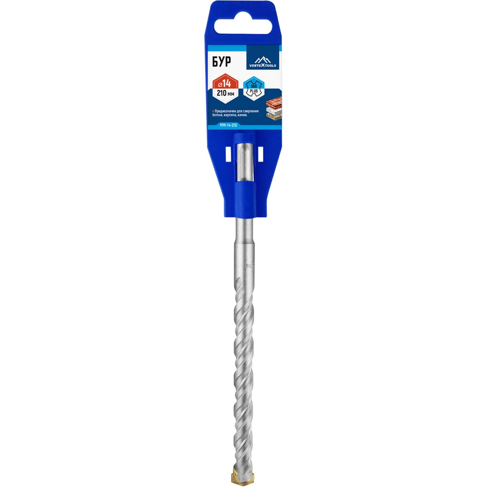 Изображение товара Бур SDS-plus Vertextools 999-14-210 14 мм для бетона и кирпича