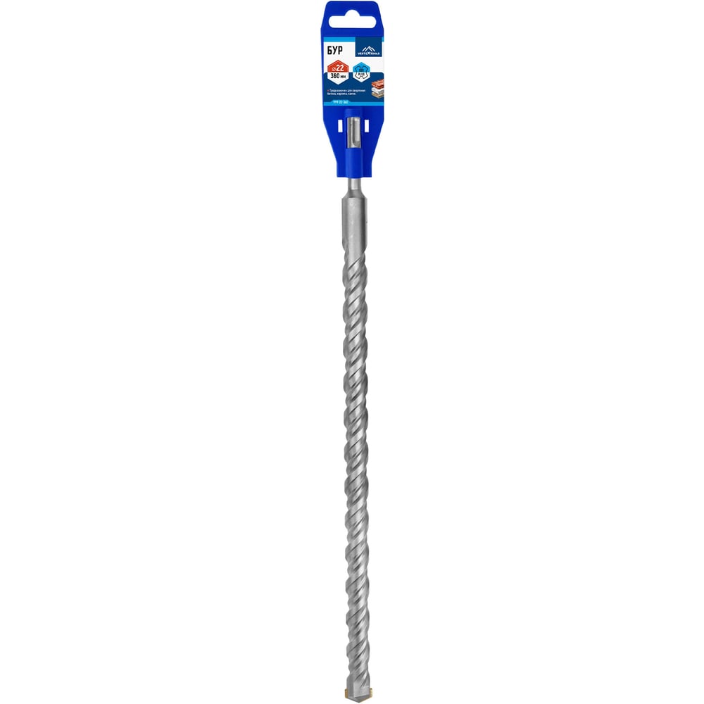 Изображение товара Бур SDS-plus Vertextools 999-22-460 22 мм 410 мм рабочая длина Изображение товара Бур SDS-plus Vertextools 999-22-460 22 мм 410 мм рабочая длина