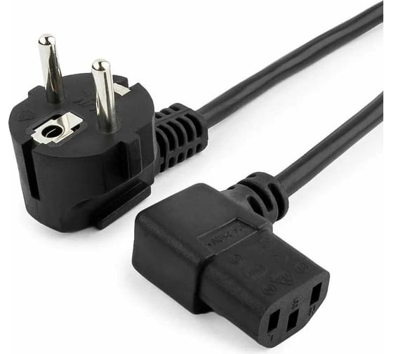 Изображение товара Кабель питания Retic угловой 90 CEE 7/7-IEC С13, 0,75 мм² 10A 1,8 м RTC-PWC-CEE7-C13-3x0.75-1.8M
