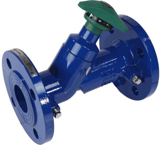 Изображение товара Клапан балансировочный Benarmo чугун, Ду50, Ру16, фланцевый, Kvs42.4, с ниппелями 022-6966