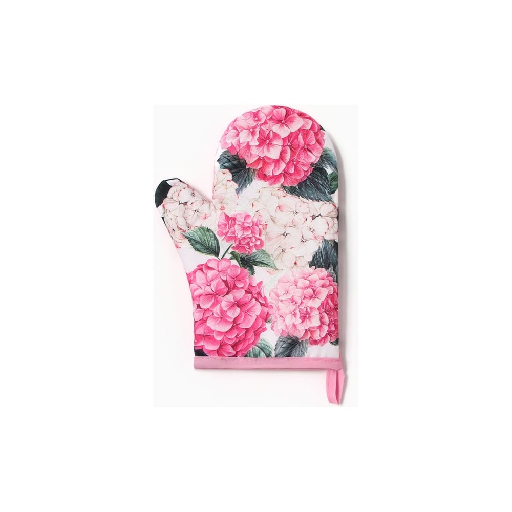 Изображение товара Варежка-прихватка Доляна Гортензия 20x27 см из полиэстера для кухни и барбекю