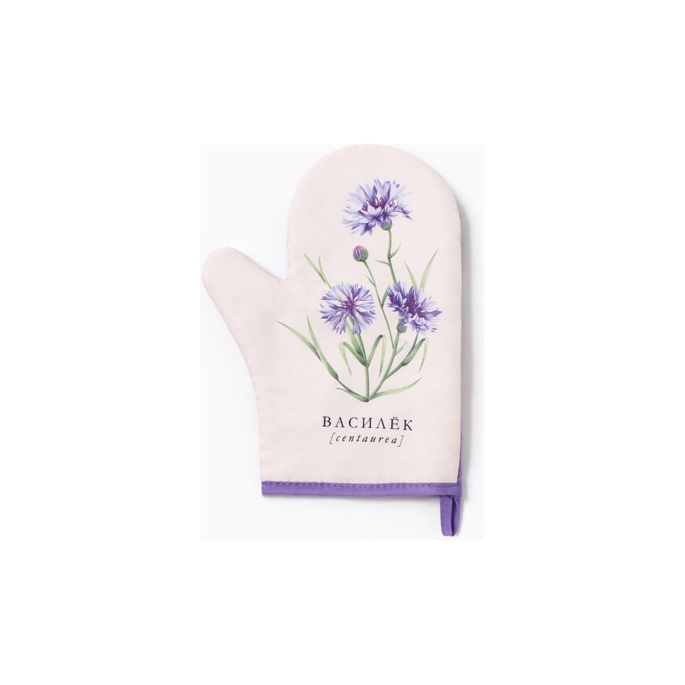 Изображение товара Варежка-прихватка Доляна Василек 20x27 см из полиэстера, разнообразные цвета
