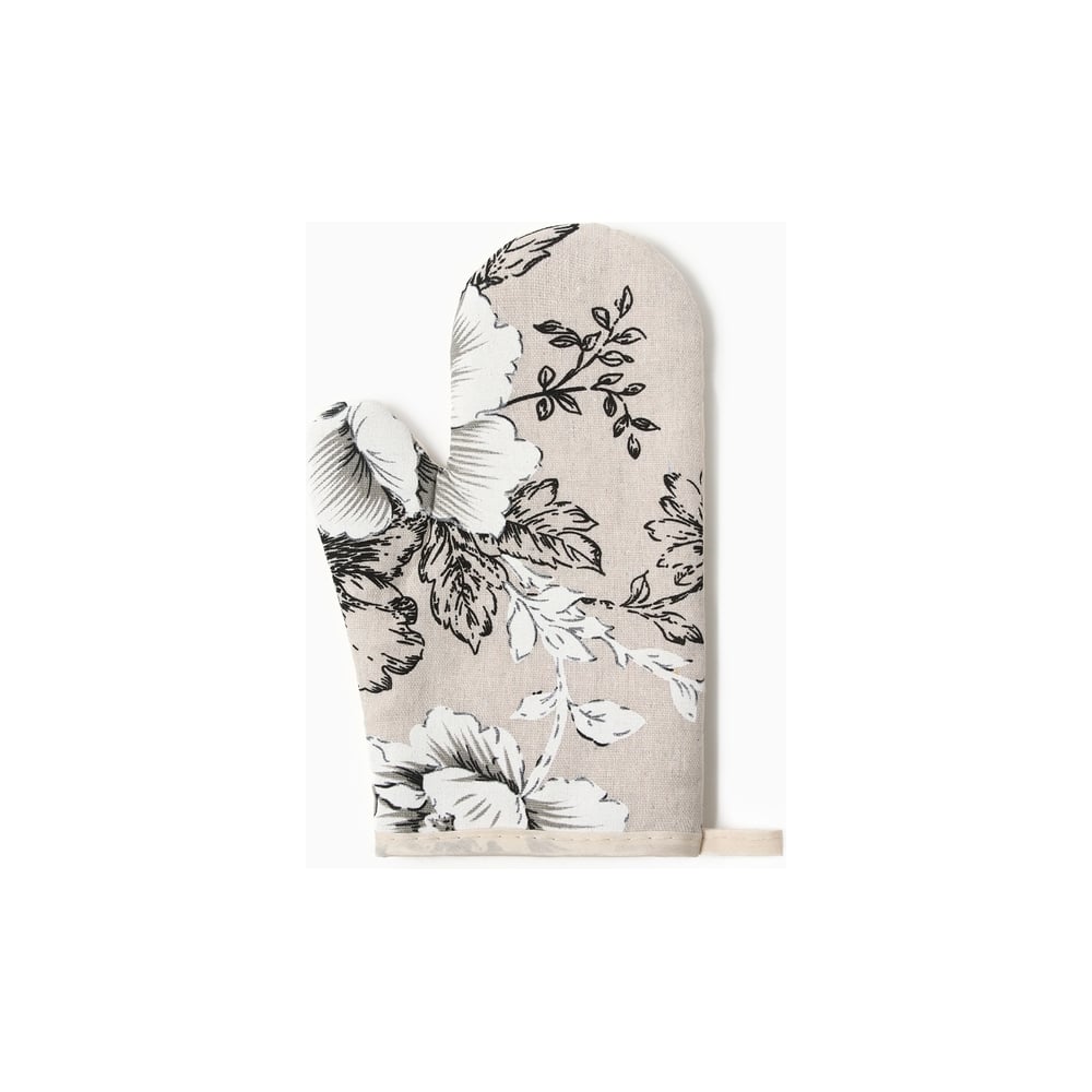 Изображение товара Варежка-прихватка Доляна Цветы 26х16 см из хлопка