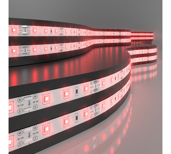 Изображение товара Светодиодная лента Elektrostandard 2835, 12V, 60Led, 4.8W, IP20 красный a046004