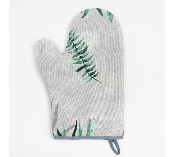 Изображение товара Набор кухонный Доляна Tropics варежка 20x27 см, прихватка 19x19 см, 100% хлопок, 164 г/м2 10744942