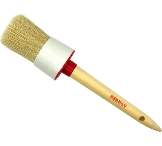 Изображение товара Кисть круглая Berhau №14 50 мм, смешанная щетина, деревянная ручка 102083