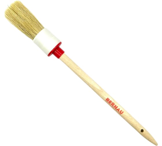 Изображение товара Кисть круглая Berhau №4 25 мм, смешанная щетина, деревянная ручка 102078