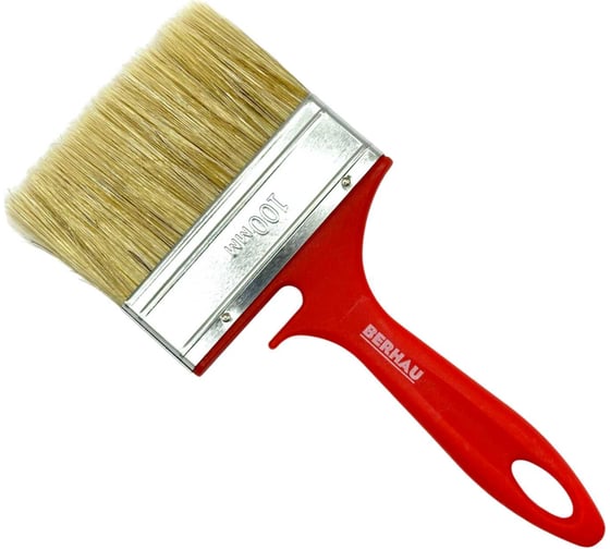 Изображение товара Кисть плоская Berhau 4" 100x12 мм, смешанная щетина, пластиковая ручка 101956