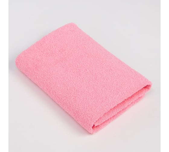 Изображение товара Полотенце махровое Экономь и Я 70*130 см, розовый, 100% хлопок, 350 гр/м2 9272981