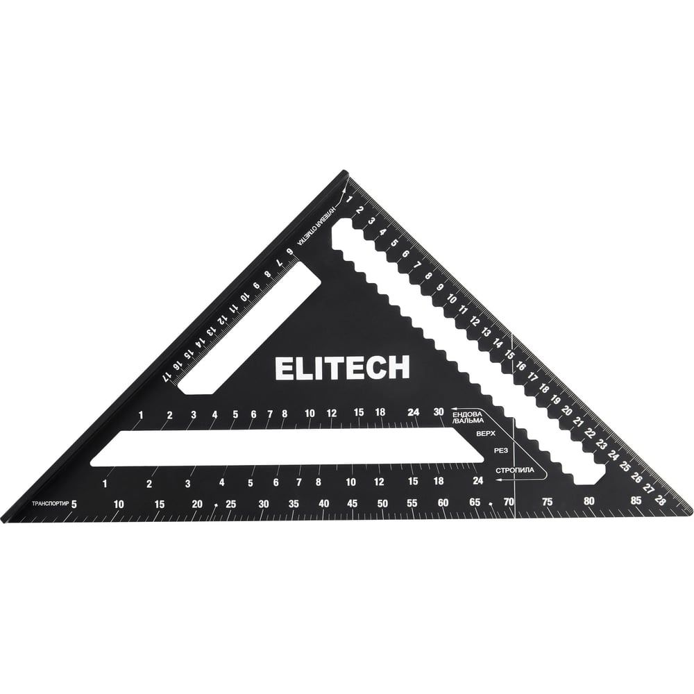 Изображение товара Кровельный угольник Elitech 300 мм для точных измерений и разметки кровли