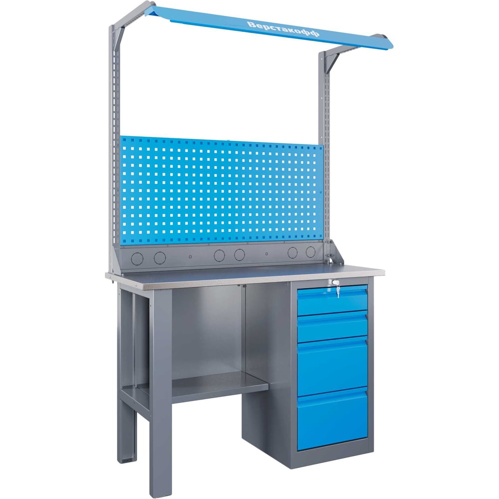 Изображение товара Верстак Верстакофф SLF 121.14.1-1FR профессиональный рабочий стол с ящиками и полкой