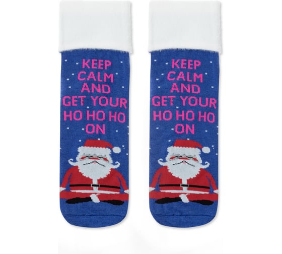 Изображение товара Носки женские ESLI HOME LINE (махровые) 52-117 рис. 338 синий, размер 36-37 1001321980020026339