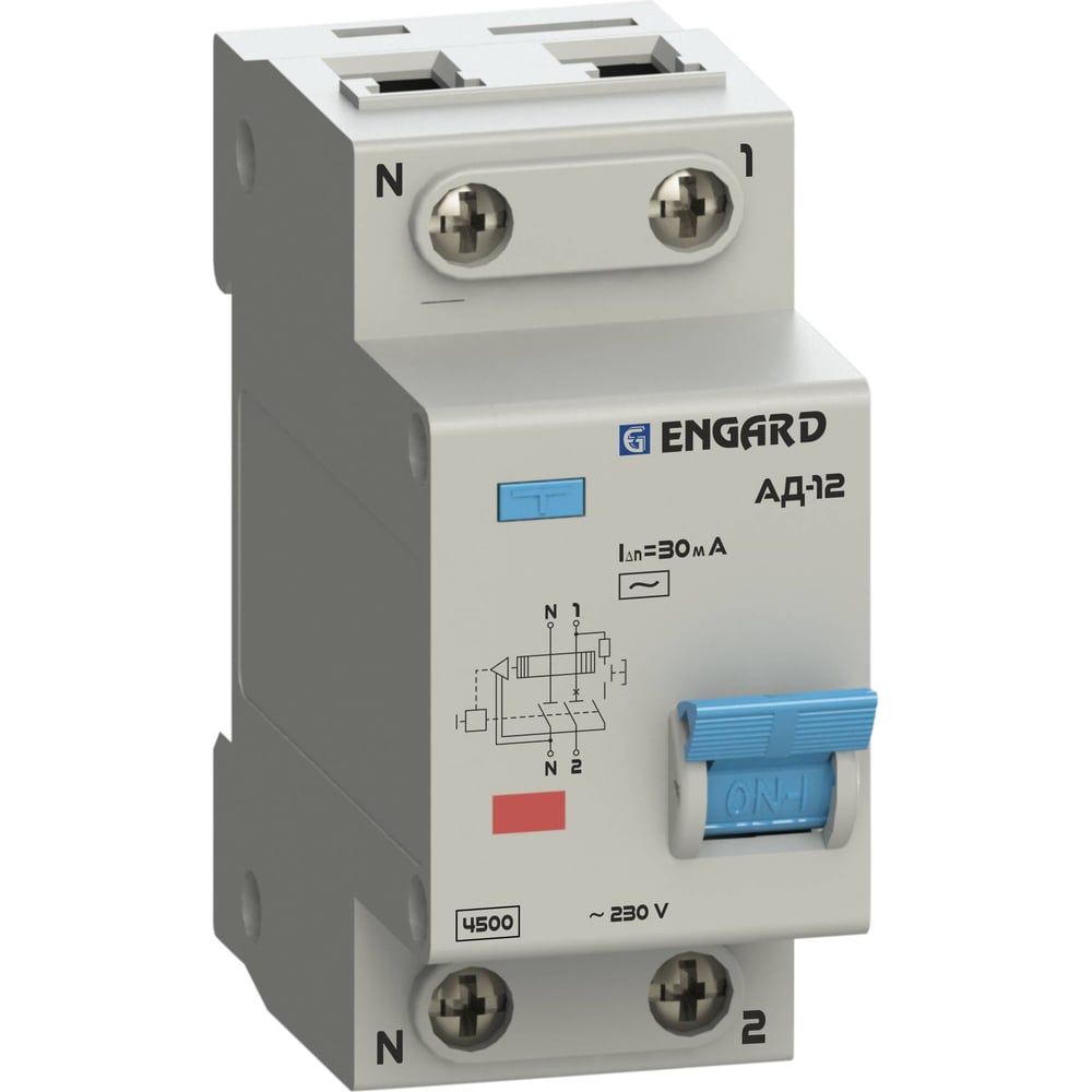Электронный автоматический выключатель дифференциального тока Engard модульный ведущий электронный диммер finder