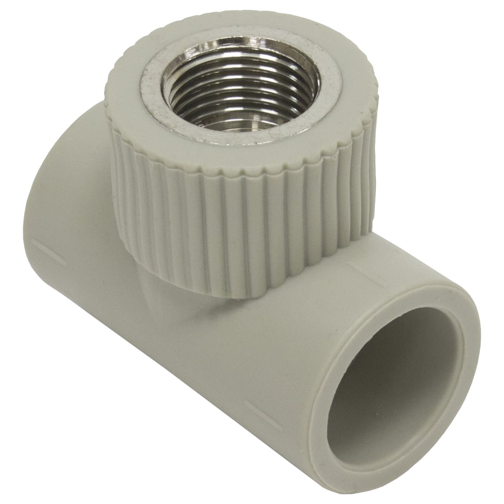 Изображение товара Комбинированный тройник TEBO PPR 25x1/2" ВР серый 031043303