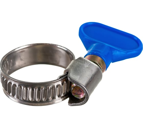 Изображение товара Хомут бабочка РОССНА 12х22 мм 7/8" нержавеющая сталь, винт, 5 шт. Р860683 DIY