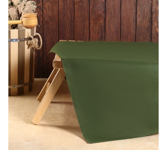 Изображение товара Вафельная простыня для бани Экономь и Я 150x180 см, хакки, 200 гр/м2, 100% хл 10682592