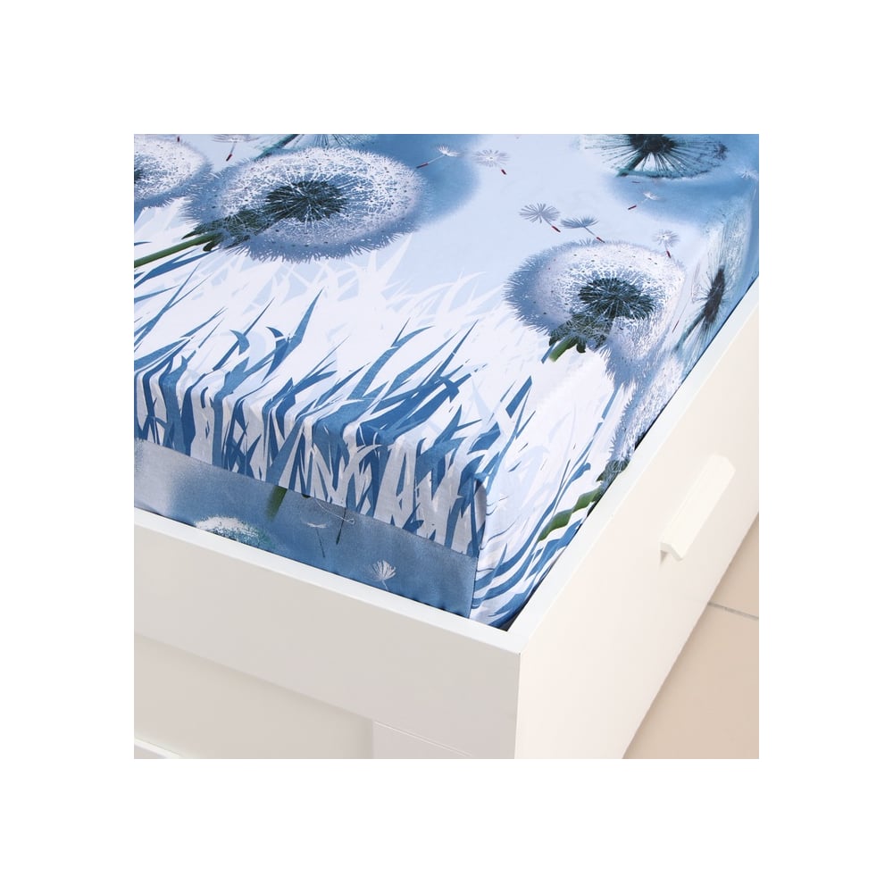 Изображение товара Простыня на резинке Этель Одуванчики 160х200х25 хлопок бязь