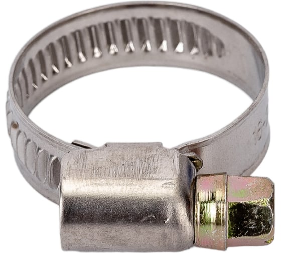 Изображение товара Червячный хомут РОССНА 16х27 мм 1 1/16" нержавеющая сталь, винт, 5 шт. Р860711 DIY