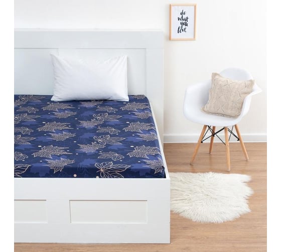 Изображение товара Простыня на резинке Этель 140х200х25 см Осень, 100% хлопок, поплин, 125 гр/м2 6978034