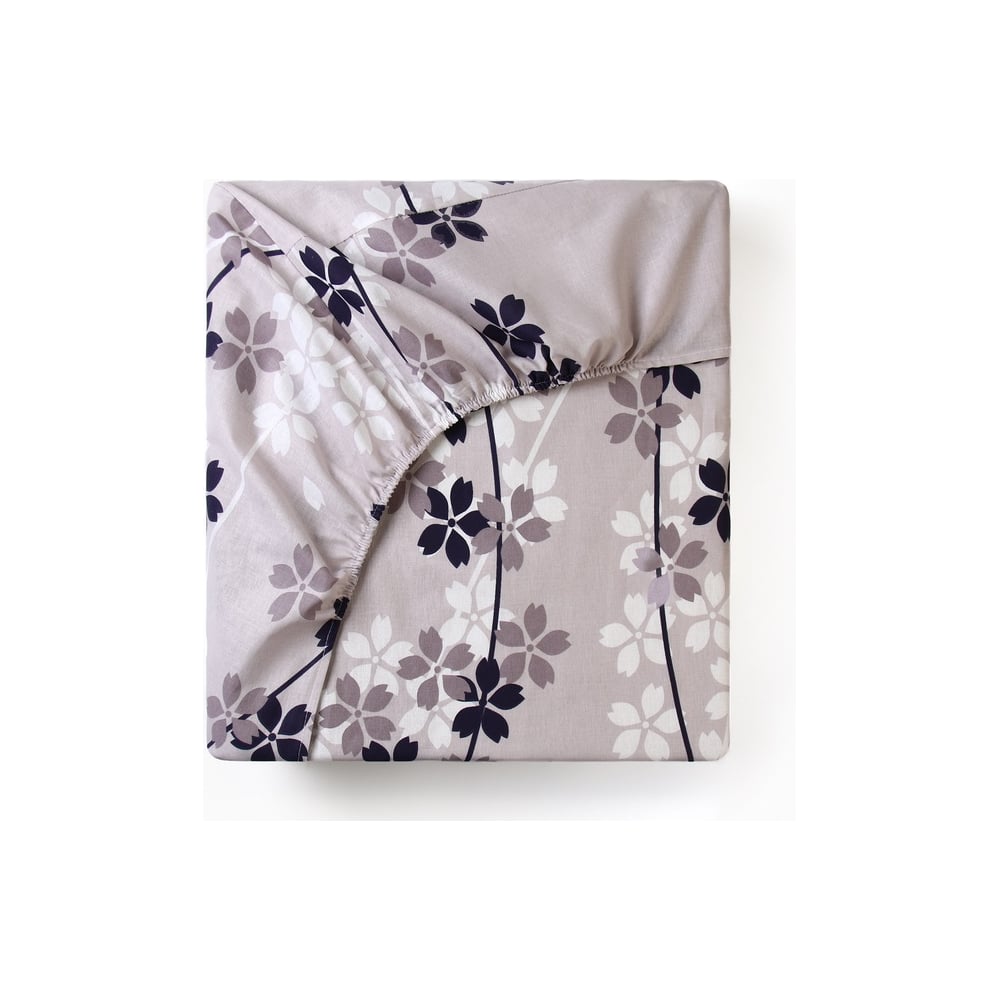 Изображение товара Простыня на резинке Этель Черничные ночи 140х200см 100% хлопок поплин