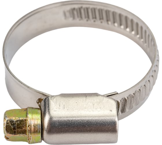 Изображение товара Червячный хомут РОССНА 20х35 мм 1 2/5" нержавеющая сталь, винт, 5 шт. Р860714 DIY