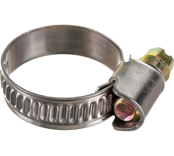 Изображение товара Червячный хомут РОССНА 16х25 мм нержавеющая сталь, винт, 5 шт. Р860709 DIY