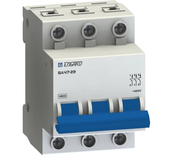 Изображение товара Автоматический выключатель Engard ВА47-29 3р C10 4,5кА VA4729-3С-10