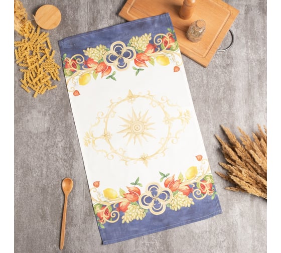 Изображение товара Полотенце Этель Southern fruits 43x70 см, 100% хлопок, саржа 190 г/кв.м 7587353