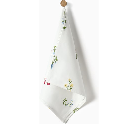 Изображение товара Полотенце Этель Цветочек 40x70 см, саржа 190 г/кв.м, 100% хлопок 10783177