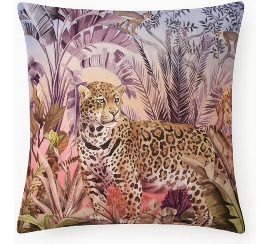 Изображение товара Чехол на подушку Этель Саванна 40x40 см, велюр, 100% полиэстер 10608292