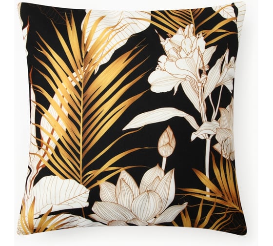 Изображение товара Чехол на подушку Этель Dark tropics 40x40 см, велюр, 100% полиэстер 10608288
