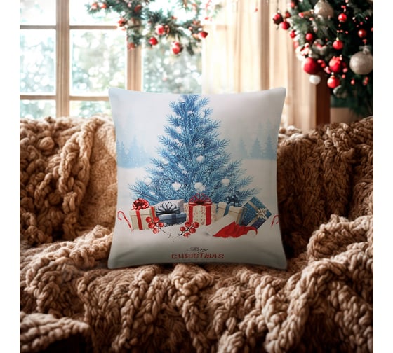 Изображение товара Чехол на подушку Этель Christmas 40x40 см, 100% полиэстер 10402782