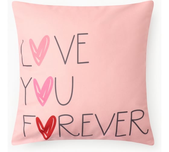 Изображение товара Чехол на подушку Этель Forever, 40х40 см, 100% полиэстер, велюр 10440206