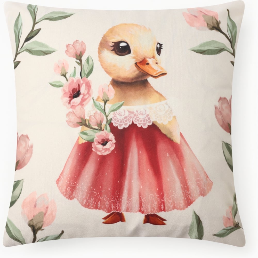 Изображение товара Чехол на подушку Этель Уточка 40х40 см велюр полиэстер разноцветный