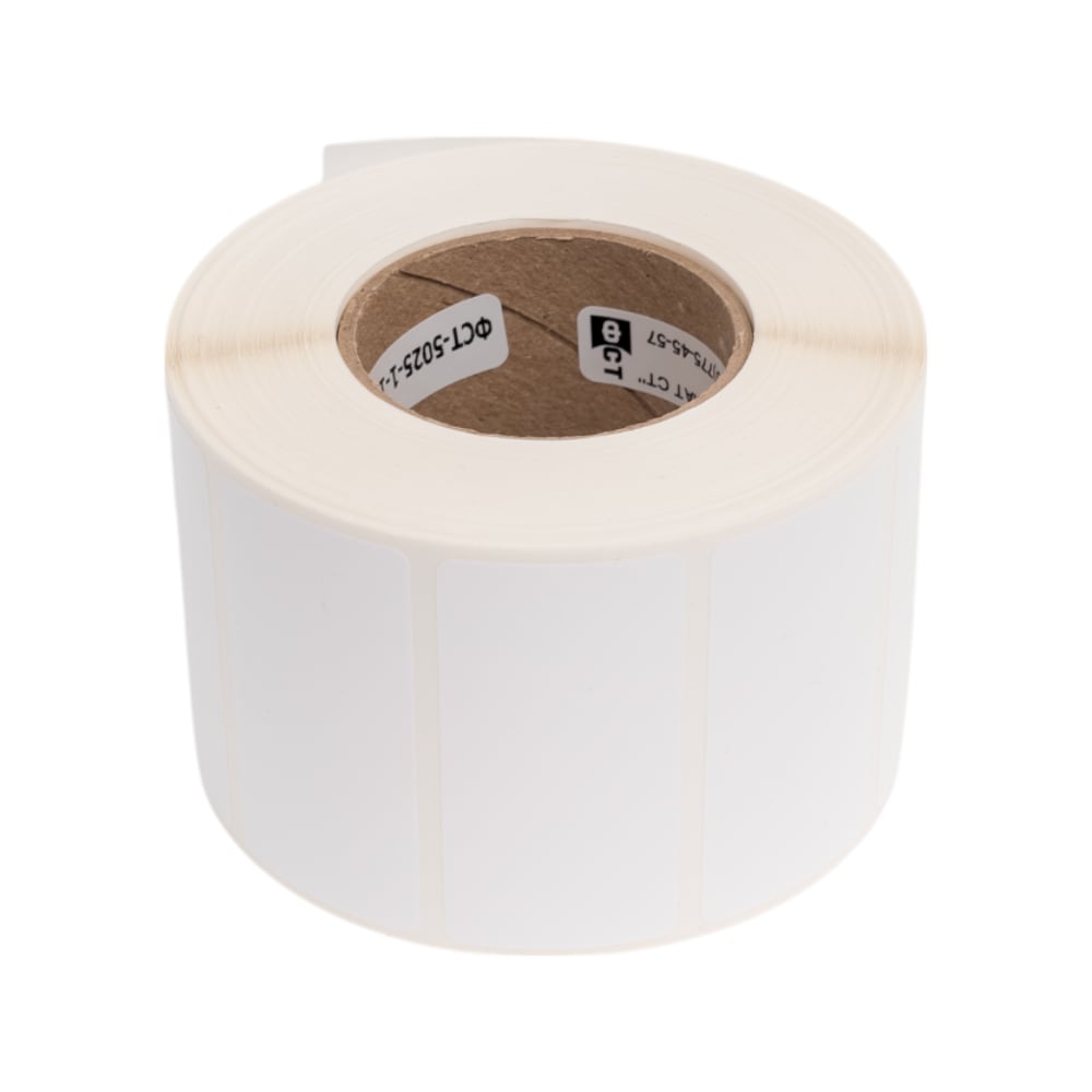 Изображение товара Этикетка для ТТ печати 50х25мм полиэстер белый химстойкий 1000 шт